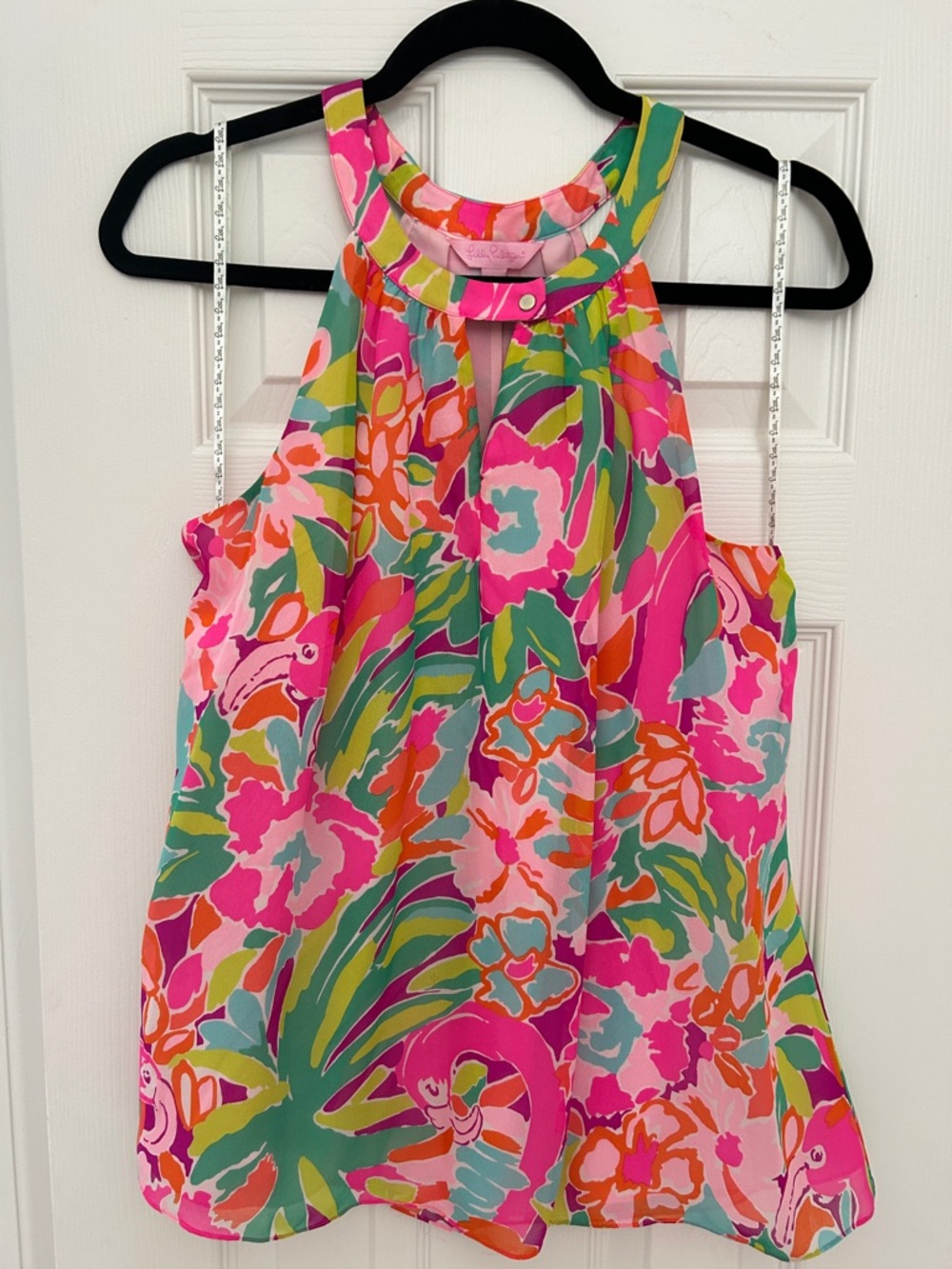 Lilly Pulitzer Pink Halter Tank in Lulu